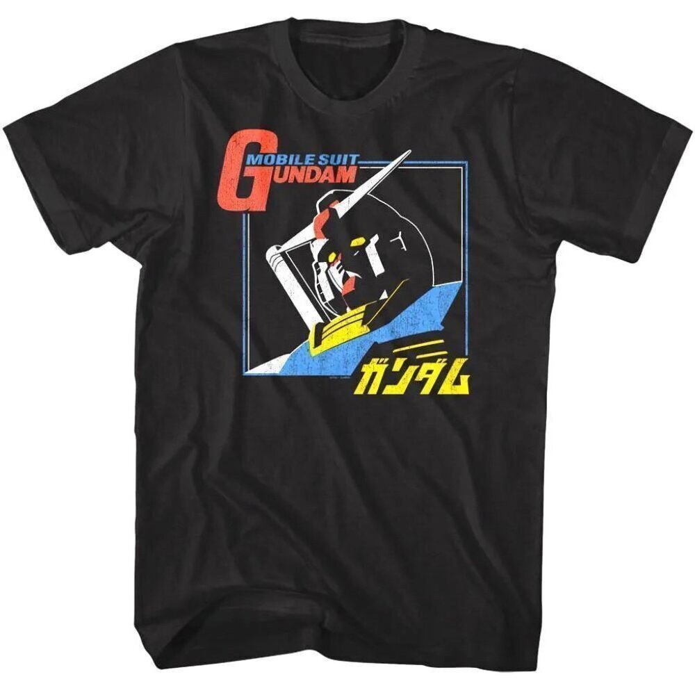 Gundam Mobile Suit Rx-78-2 Retro Anime Fan Gift Robot Mecha Graphic T-Shirt .